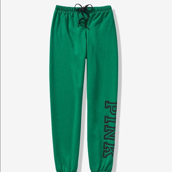 PINK Classic Pant in Winter Green NWT - Picture 2 of 2